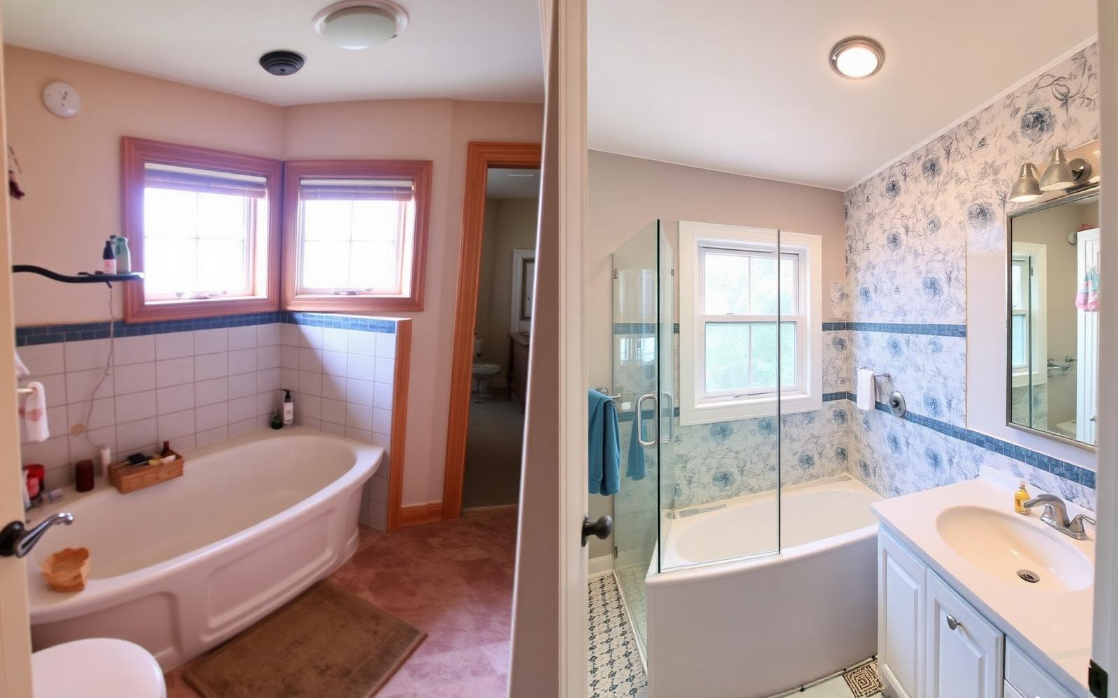 Before and after bathroom renovation in Bournemouth